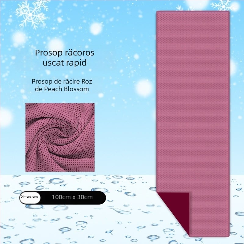 Prosop sport din poliester cu răcire pentru antrenamente în aer liber, absorbție rapidă a transpirației, uscare rapidă, 40 g, personalizare cu logo