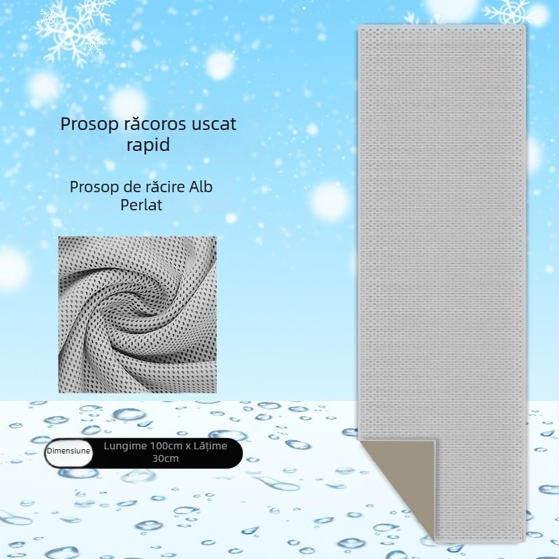 Prosop sport din poliester cu răcire pentru antrenamente în aer liber, absorbție rapidă a transpirației, uscare rapidă, 40 g, personalizare cu logo