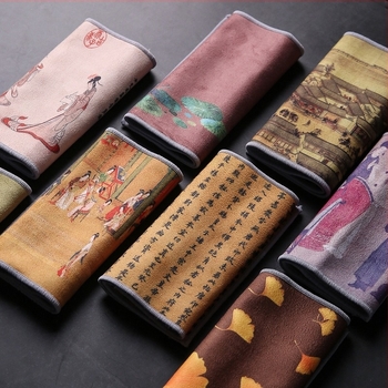 Prosop de ceai - stil japonez, material textil, origine Dehua, ambalare în tavă