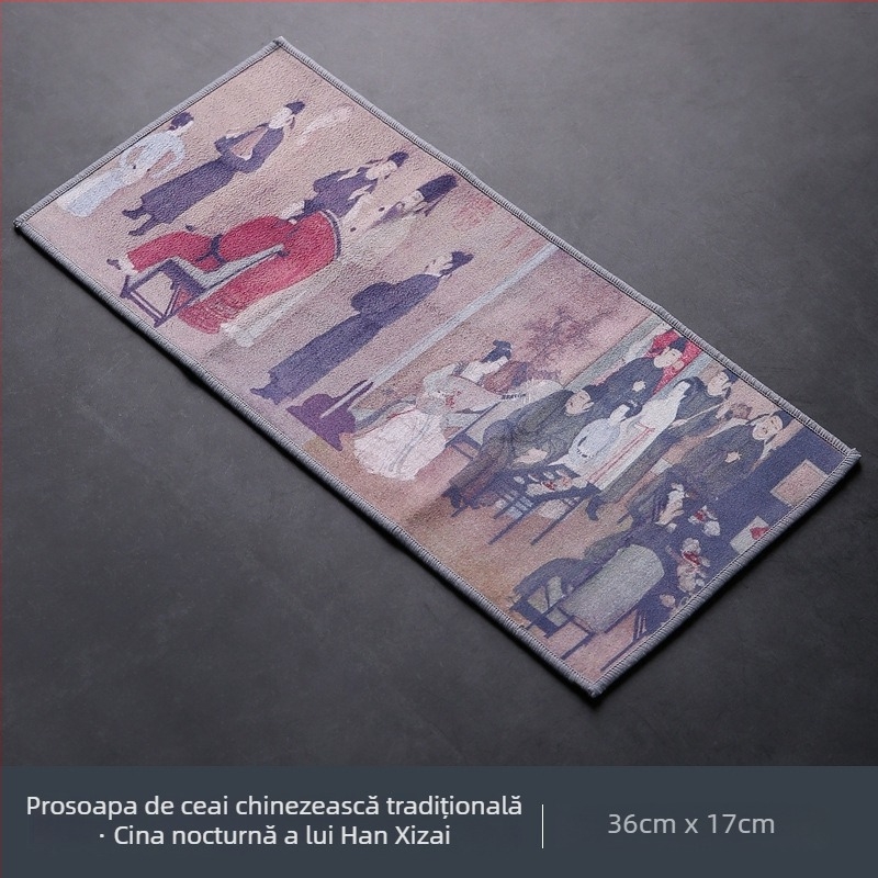 Prosop de ceai - stil japonez, material textil, origine Dehua, ambalare în tavă