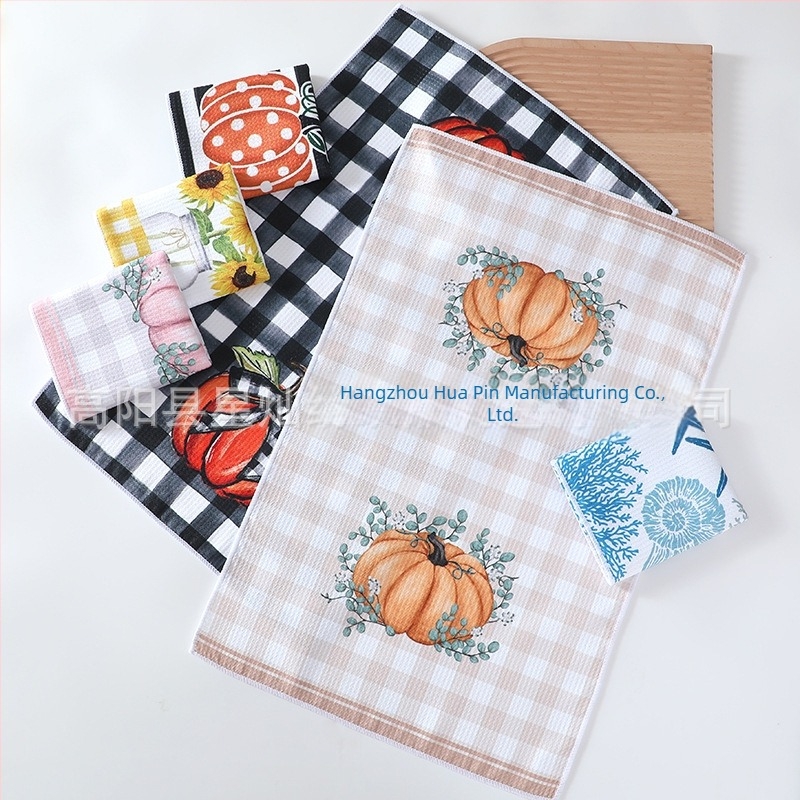 Prosop de bucătărie imprimat – microfibră, 300gsm, absorbție 5–10 s, țesătură simplă