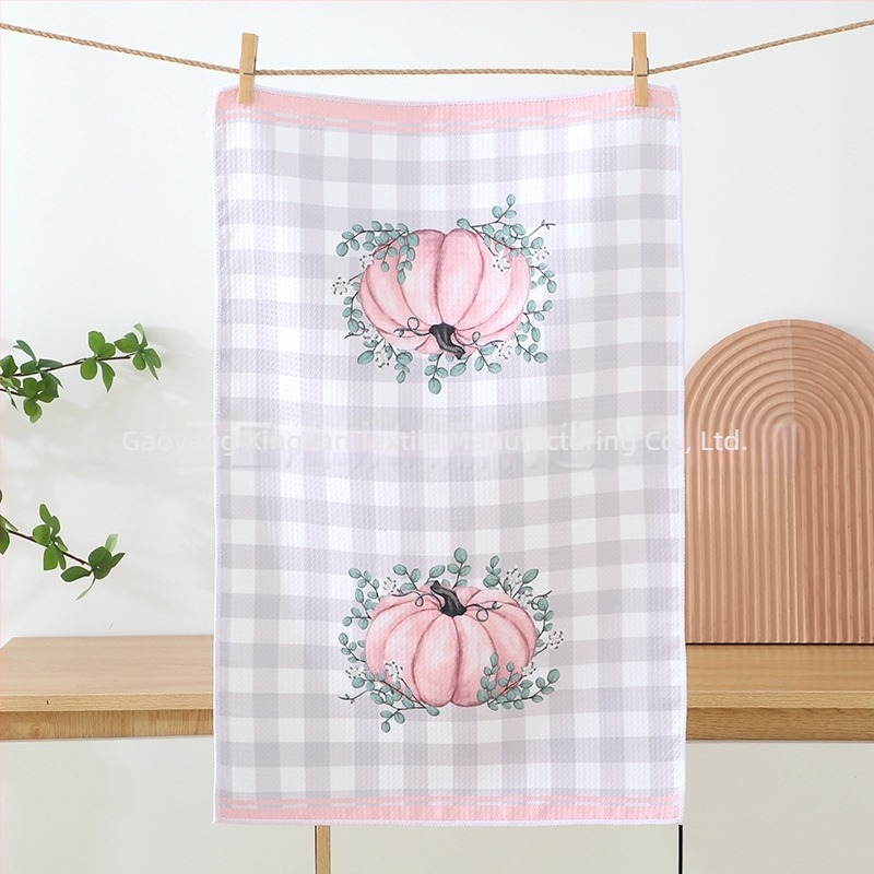 Prosop de bucătărie imprimat – microfibră, 300gsm, absorbție 5–10 s, țesătură simplă