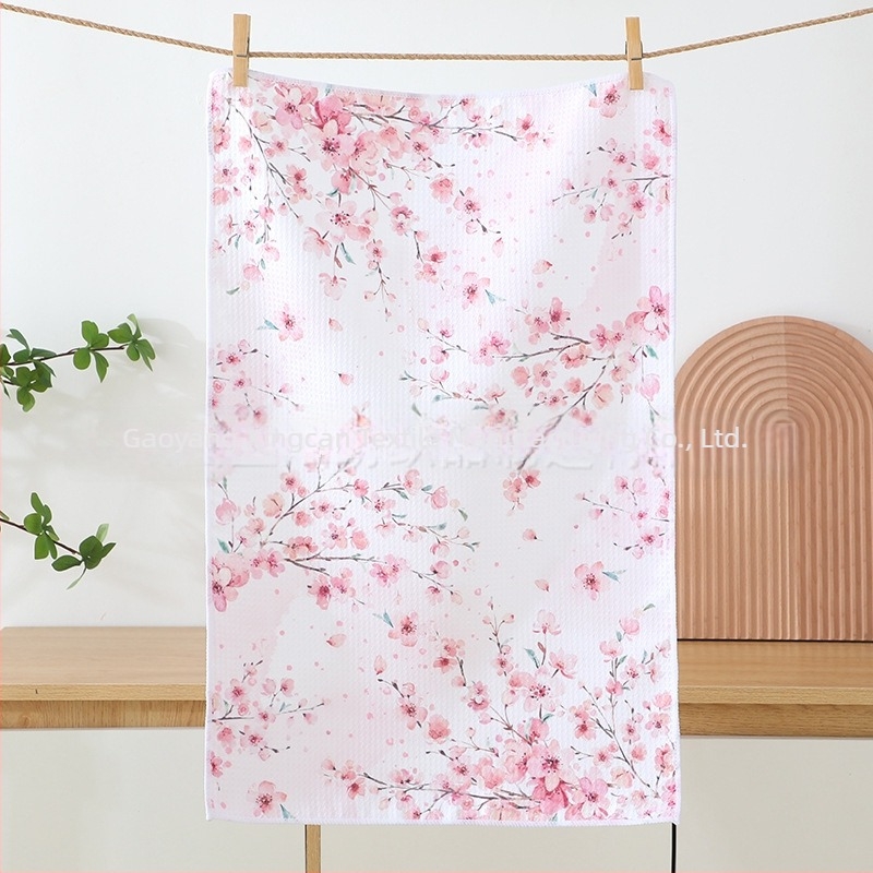 Prosop de bucătărie imprimat – microfibră, 300gsm, absorbție 5–10 s, țesătură simplă