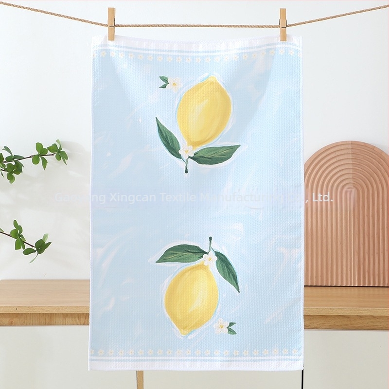 Prosop de bucătărie imprimat – microfibră, 300gsm, absorbție 5–10 s, țesătură simplă