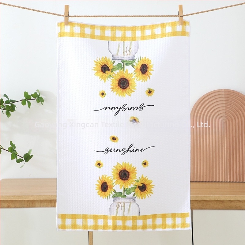 Prosop de bucătărie imprimat – microfibră, 300gsm, absorbție 5–10 s, țesătură simplă