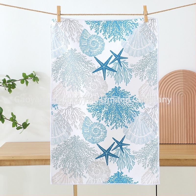 Prosop de bucătărie imprimat – microfibră, 300gsm, absorbție 5–10 s, țesătură simplă