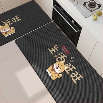 Covor de podea pentru bucătărie din diatom mud – absorbant, uscare rapidă, antiderapant, set din două piese, pentru bucătărie și restaurant