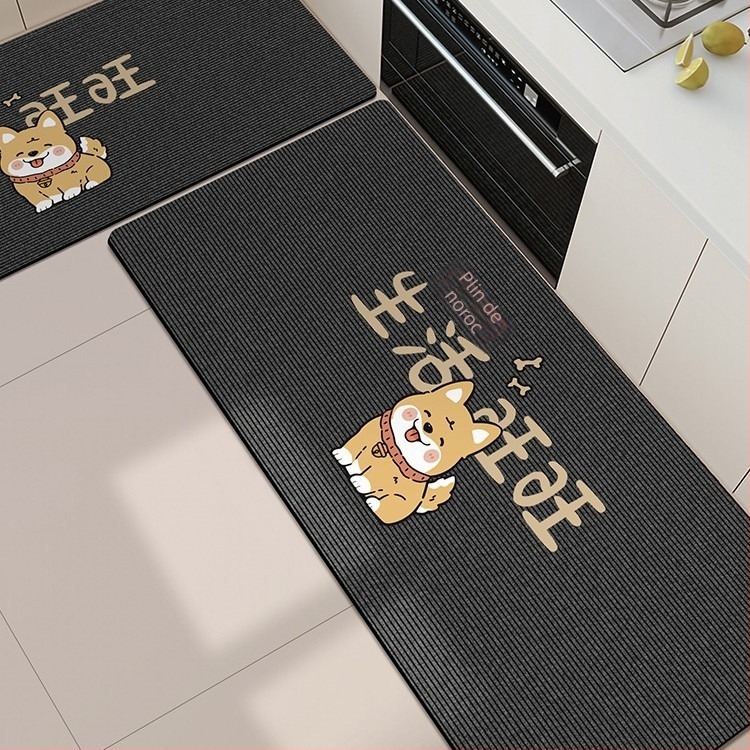 Covor de podea pentru bucătărie din diatom mud – absorbant, uscare rapidă, antiderapant, set din două piese, pentru bucătărie și restaurant