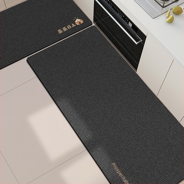 Covor de podea pentru bucătărie din diatom mud – absorbant, uscare rapidă, antiderapant, set din două piese, pentru bucătărie și restaurant