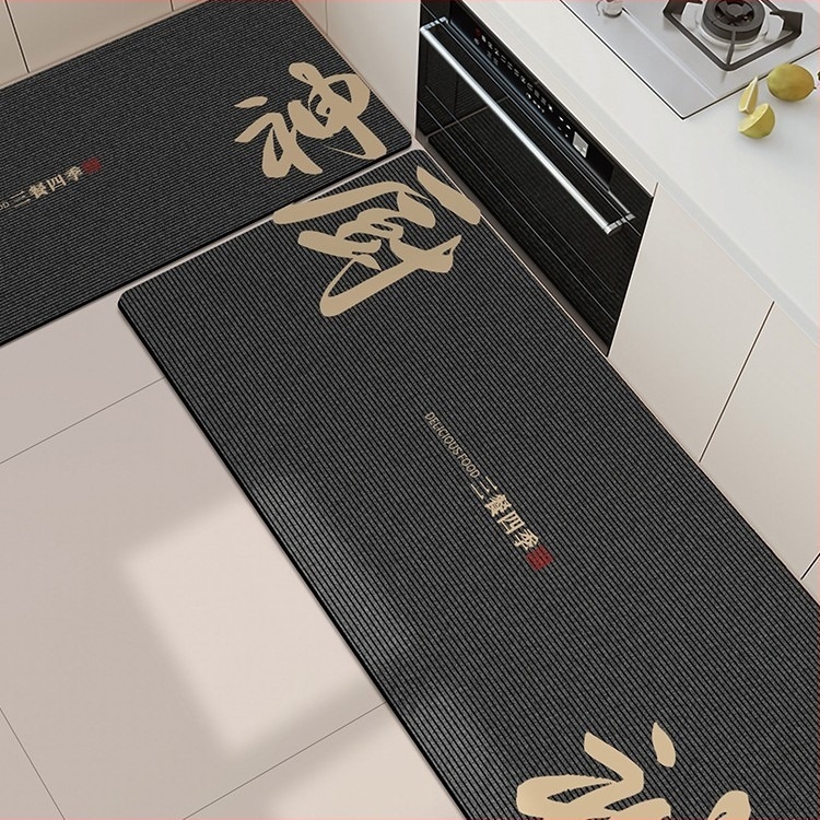 Covor de podea pentru bucătărie din diatom mud – absorbant, uscare rapidă, antiderapant, set din două piese, pentru bucătărie și restaurant