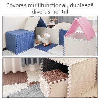 Covoraș de târâre din spumă, puzzle modular pătrat, material PE, lavabil, personalizabil