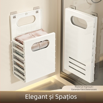 Coș de rufe — stil minimalist modern, potrivit pentru dormitor și baie (Material: PP; Brand: Resistant; Ambalare: 1 bucată; Domeniu de utilizare: dormitor, baie)