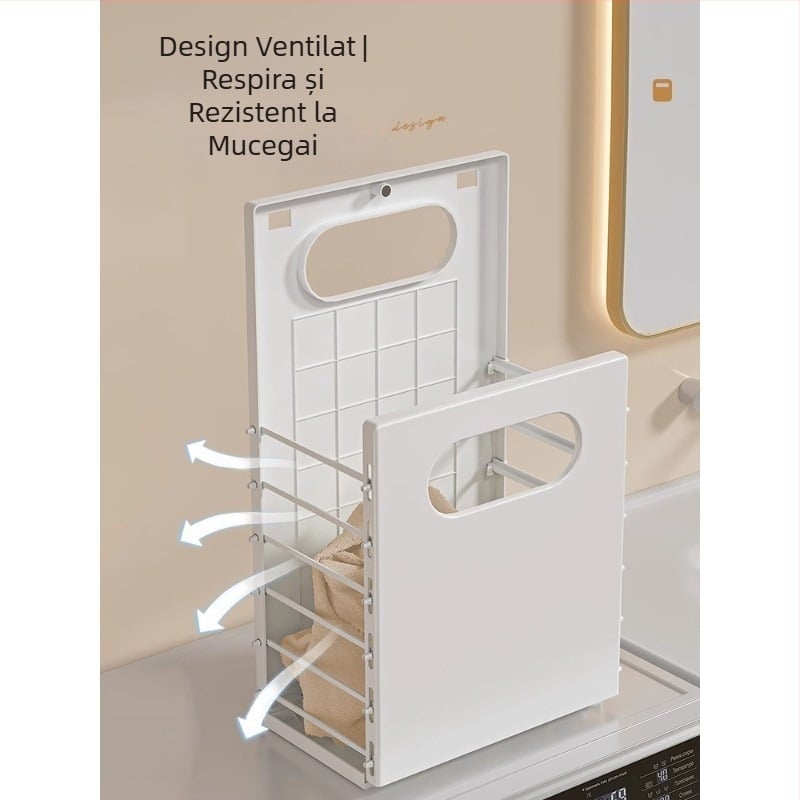 Coș de rufe — stil minimalist modern, potrivit pentru dormitor și baie (Material: PP; Brand: Resistant; Ambalare: 1 bucată; Domeniu de utilizare: dormitor, baie)