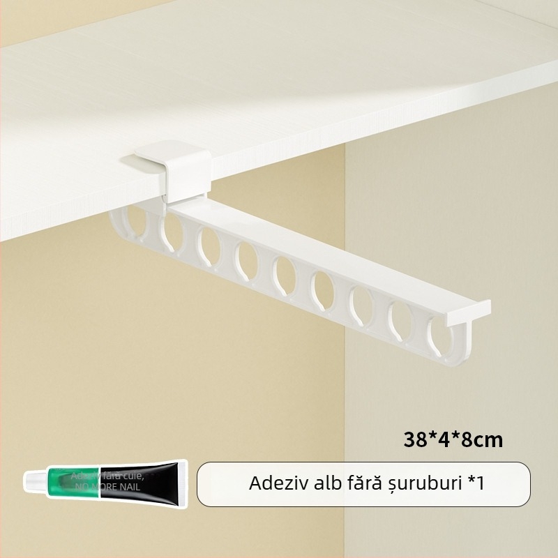 Raft pentru pantaloni pentru garderob cu mecanism glisant, material PP, pachet de 50 bucăți, producător independent, logo tipărit