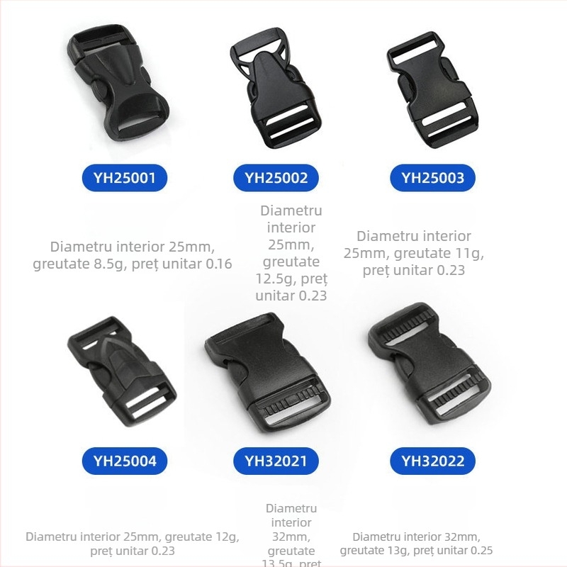 Cataramă plastică reglabilă POM pentru rucsaci – accesorii bagaje, Yonghang, etichetă privată licențiată