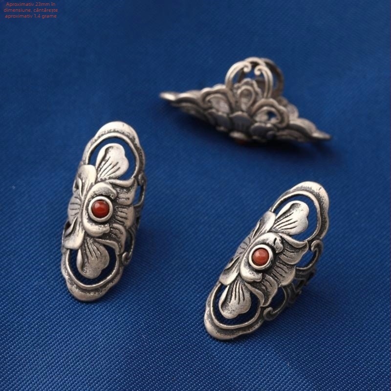 Accesoriu DIY pentru bijuterii cu motiv phoenix-lotus-bat-flower, argint 925, design retro