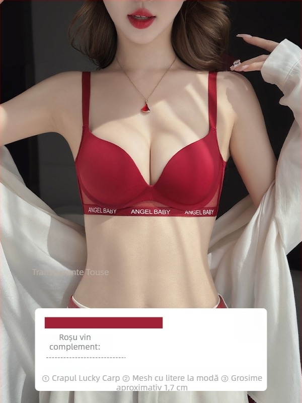Set sutiene din modal, Cupa 3/4, Cupe modelate cu vârf subțire și bază groasă, Bretele fixe, duble, Funcții: adunare, fără cusături, push-up