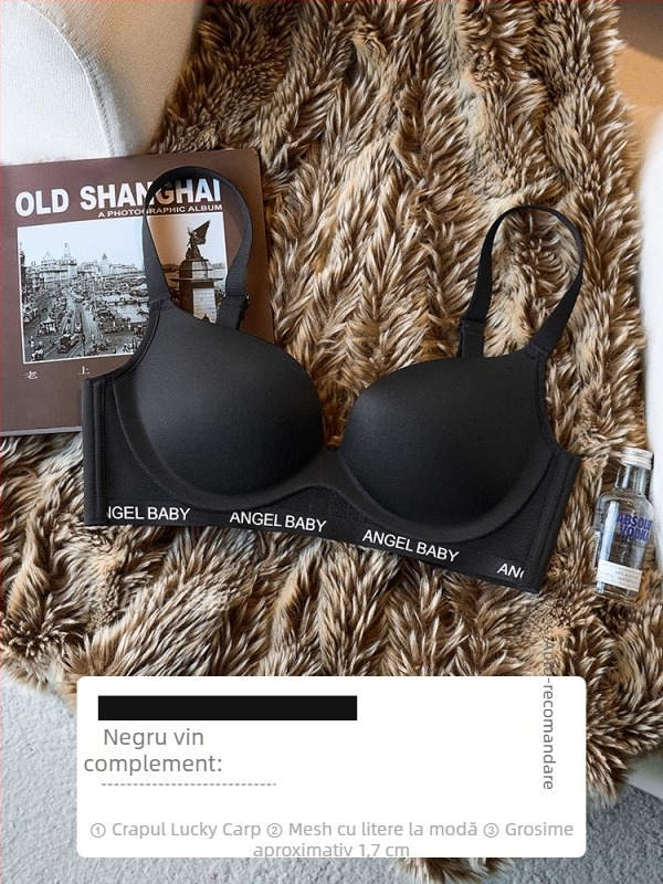 Set sutiene din modal, Cupa 3/4, Cupe modelate cu vârf subțire și bază groasă, Bretele fixe, duble, Funcții: adunare, fără cusături, push-up