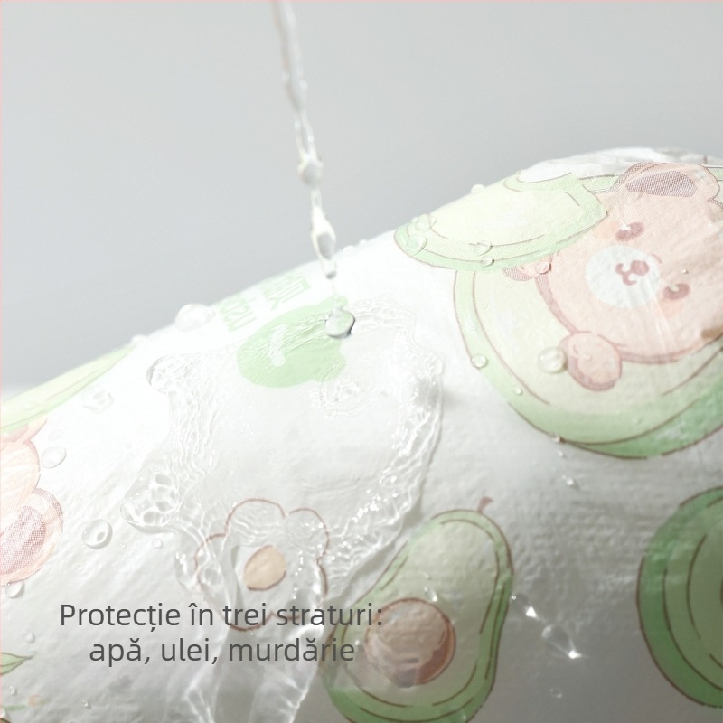 Manșete de unică folosință pentru copii — impermeabile, anti-murdărire, rezistente la ulei; model Cartoon; Beites; pentru copii sub 1 an; materiale: țesătură nețesută, peliculă PE, elastan