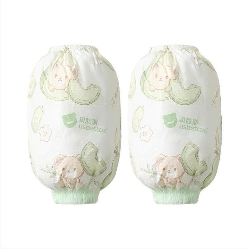 Manșete de unică folosință pentru copii — impermeabile, anti-murdărire, rezistente la ulei; model Cartoon; Beites; pentru copii sub 1 an; materiale: țesătură nețesută, peliculă PE, elastan