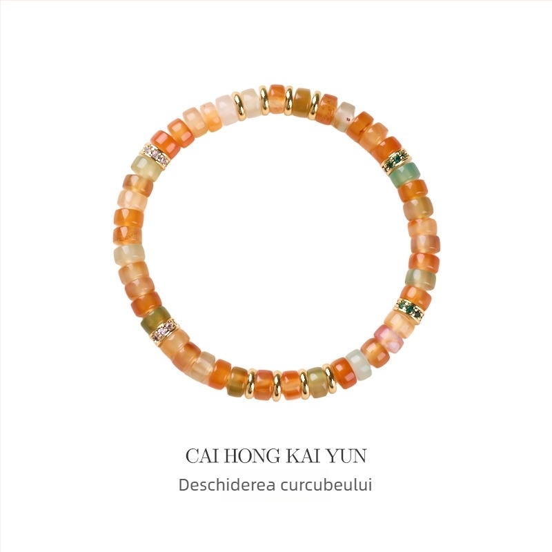 Brățară din pietre multiple, lucrată manual pentru femei — design geometric, inspirație naturală, Feiyi