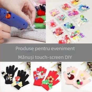 Kit DIY de mănuși cu cinci degete pentru părinți și copii – mănuși tricotate pentru adulți, unisex, iarnă