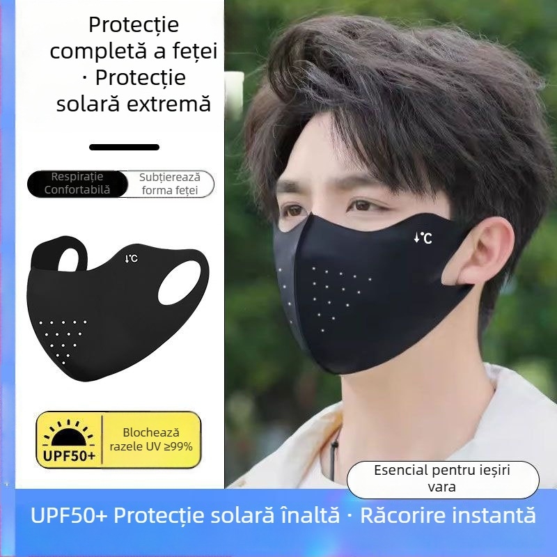 Mască UV pentru ciclism vara — respirabilă, uscare rapidă, ultra-ușoară, protecție UV, nylon