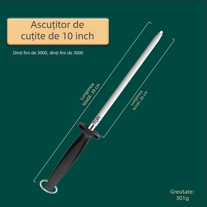 Băț de ascuțit pentru cuțite de bucătărie – oțel cu carbon înalt, profesional, stil universal, lansare primăvara 2022