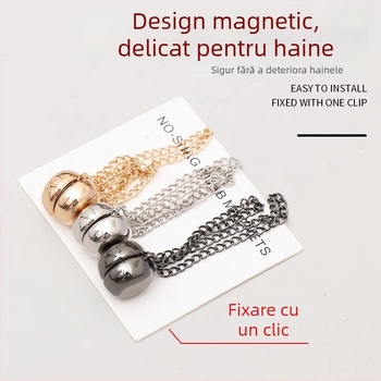 Butoni magnetici pentru manșete – aliaj, stil IN pentru femei, formă rotundă, electroplatare, Primăvara 2025