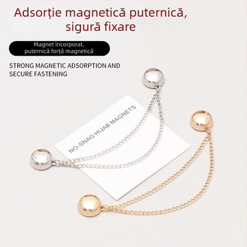 Butoni magnetici pentru manșete – aliaj, stil IN pentru femei, formă rotundă, electroplatare, Primăvara 2025