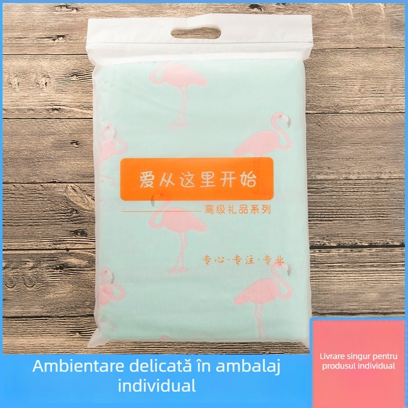 Prosop de baie pentru bebeluți, din bumbac 100%, cu șase straturi de tifon, Jacquard, peste 500 g, personalizare cu logo, model desene animate