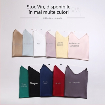 Pijamă din mătase Mulberry pentru femei, stil camisol, fără mâneci, decolteu în V, lungime scurtă, pentru toate sezoanele