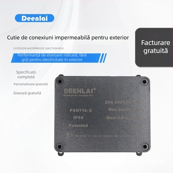 Cutie externă de legătură IP68, carcasă PC, ignifugă, rezistentă la ploaie, pentru ramificații ale iluminatului stradal