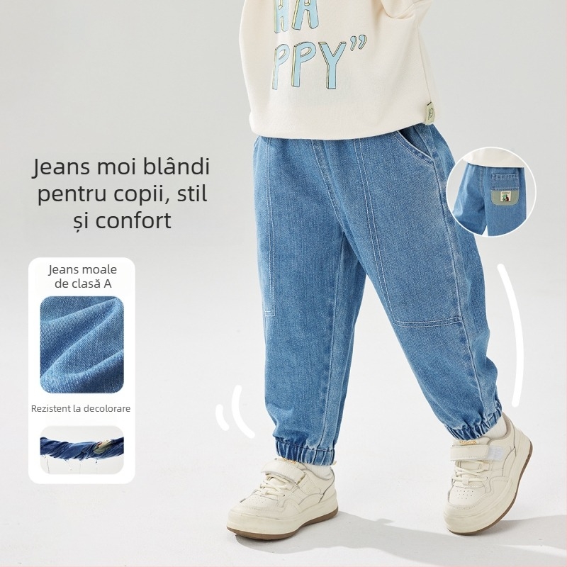Wellber Pantaloni pentru copii, stil Leisure, unisex, pentru vârsta 3–8 ani, primăvară și toamnă