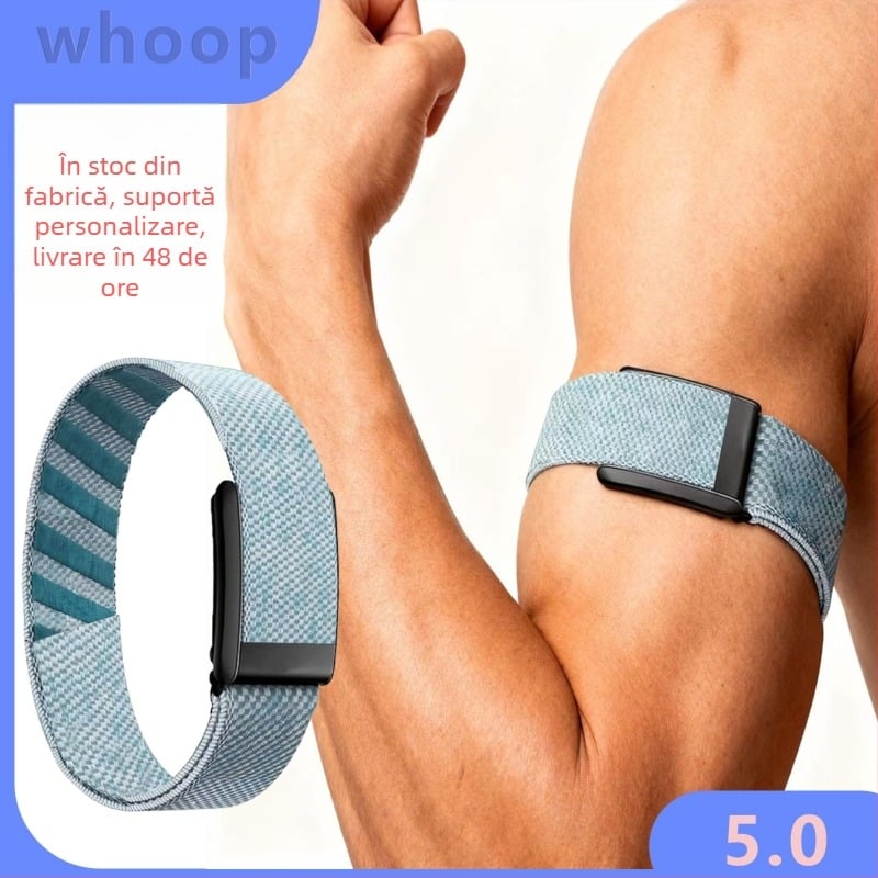 Compatibil cu Whoop5.0Mg, Brățară lungă de sport cu curea din nylon țesut respirabil și curea din nylon cu buclă