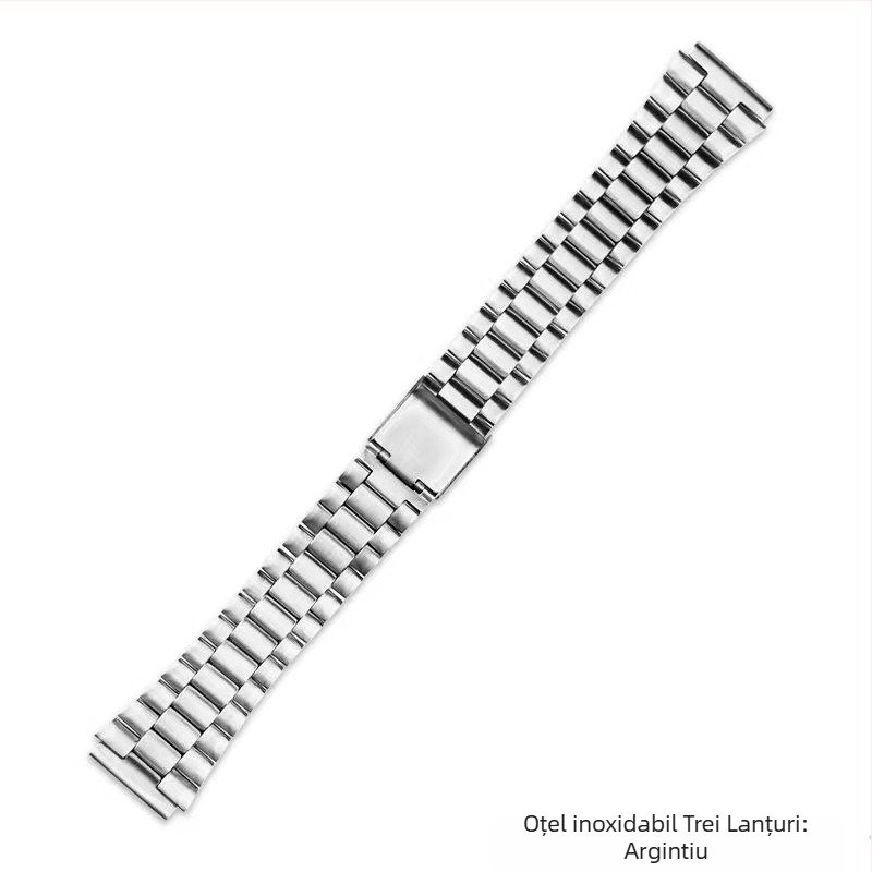 Brățară din oțel inoxidabil pentru ceasuri mici pătrate, compatibilă cu A158W, A168, F91W, AE1200, AQ230