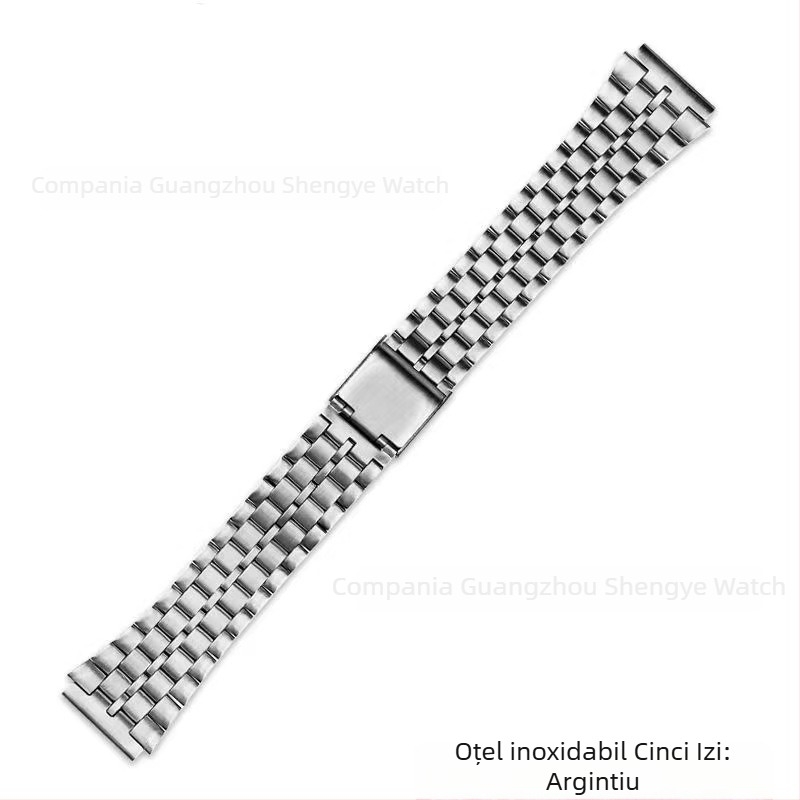 Brățară din oțel inoxidabil pentru ceasuri mici pătrate, compatibilă cu A158W, A168, F91W, AE1200, AQ230