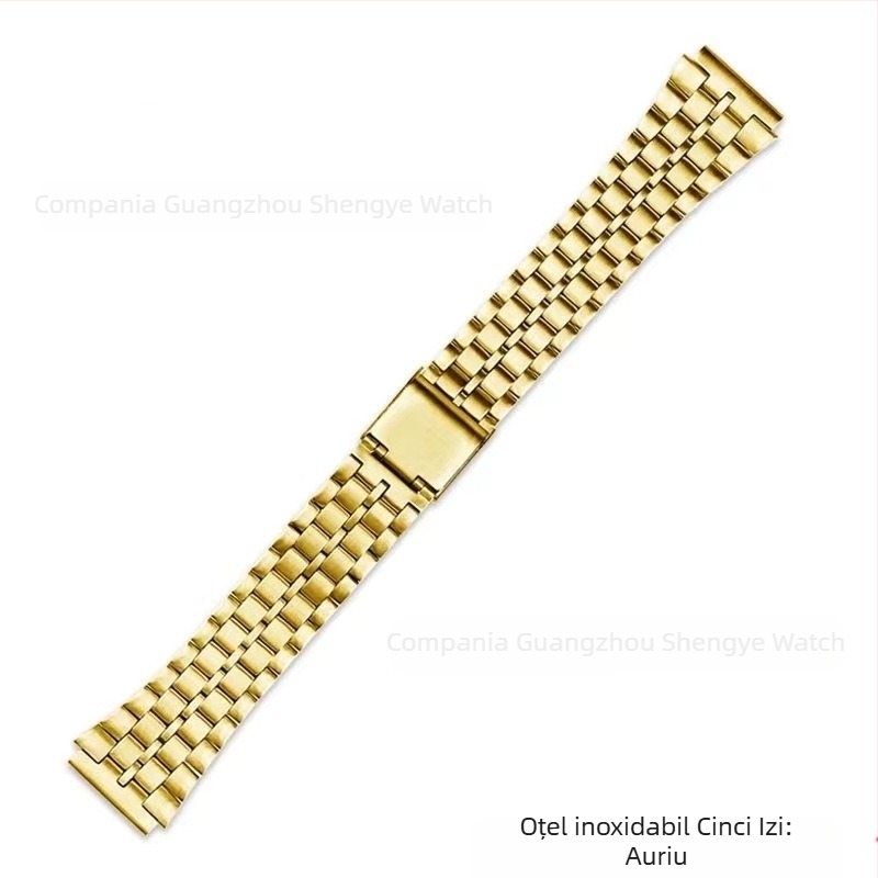 Brățară din oțel inoxidabil pentru ceasuri mici pătrate, compatibilă cu A158W, A168, F91W, AE1200, AQ230