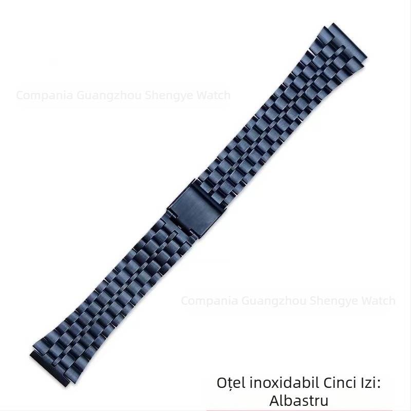 Brățară din oțel inoxidabil pentru ceasuri mici pătrate, compatibilă cu A158W, A168, F91W, AE1200, AQ230