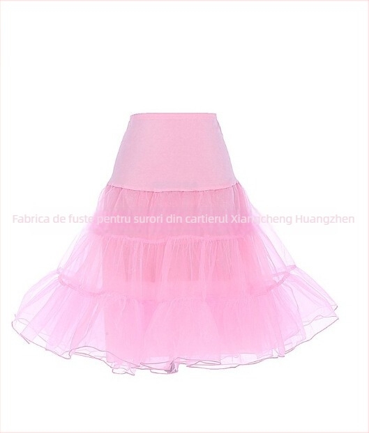 Fustă organza puff, cu dantelă la margine, accesoriu pentru rochie de mireasă; țesătură exterioară 60% poliester, 30% elastan; țesătură secundară 20% poliester; căptușeală 30% poliester