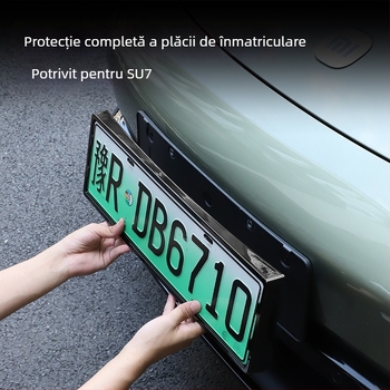 Ramă pentru placă de înmatriculare - design cu margine completă, compatibilă cu SU7/YU7, destinat vehiculelor cu energie nouă, din plastic
