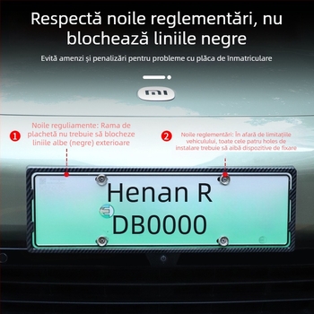 Ramă pentru placă de înmatriculare - design cu margine completă, compatibilă cu SU7/YU7, destinat vehiculelor cu energie nouă, din plastic