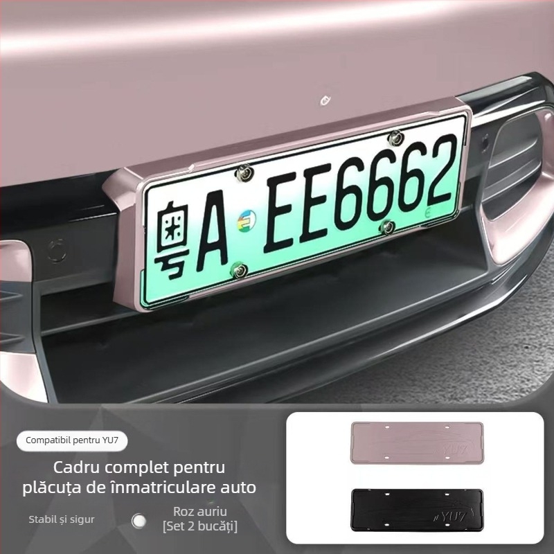 Ramă pentru placă de înmatriculare - design cu margine completă, compatibilă cu SU7/YU7, destinat vehiculelor cu energie nouă, din plastic