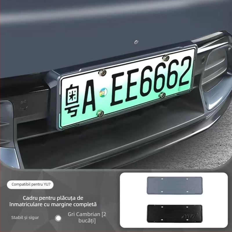 Ramă pentru placă de înmatriculare - design cu margine completă, compatibilă cu SU7/YU7, destinat vehiculelor cu energie nouă, din plastic
