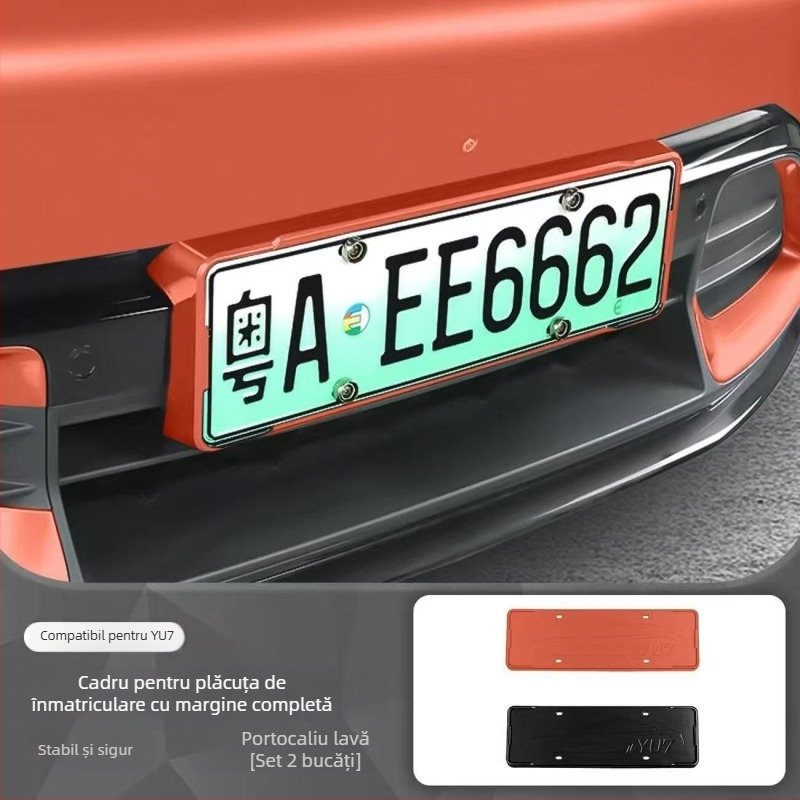 Ramă pentru placă de înmatriculare - design cu margine completă, compatibilă cu SU7/YU7, destinat vehiculelor cu energie nouă, din plastic