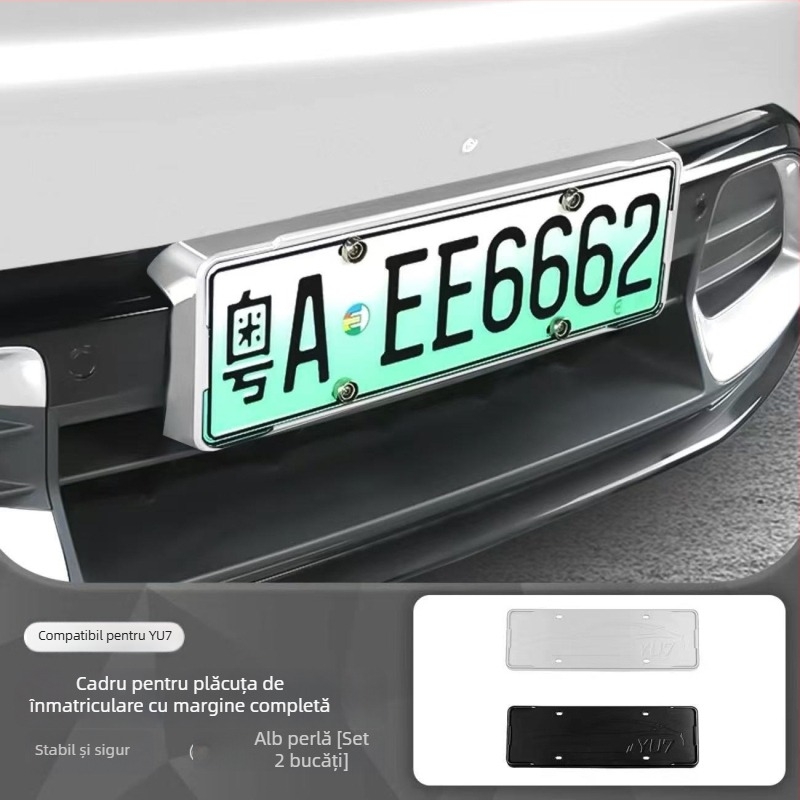 Ramă pentru placă de înmatriculare - design cu margine completă, compatibilă cu SU7/YU7, destinat vehiculelor cu energie nouă, din plastic