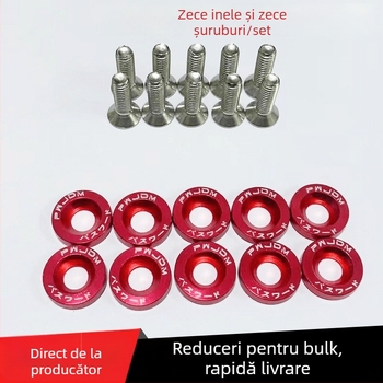 Șaibă de șurub din oțel nichelat pentru întărirea barei din față și din spate, pentru cadrul plății de înmatriculare, potrivire universală