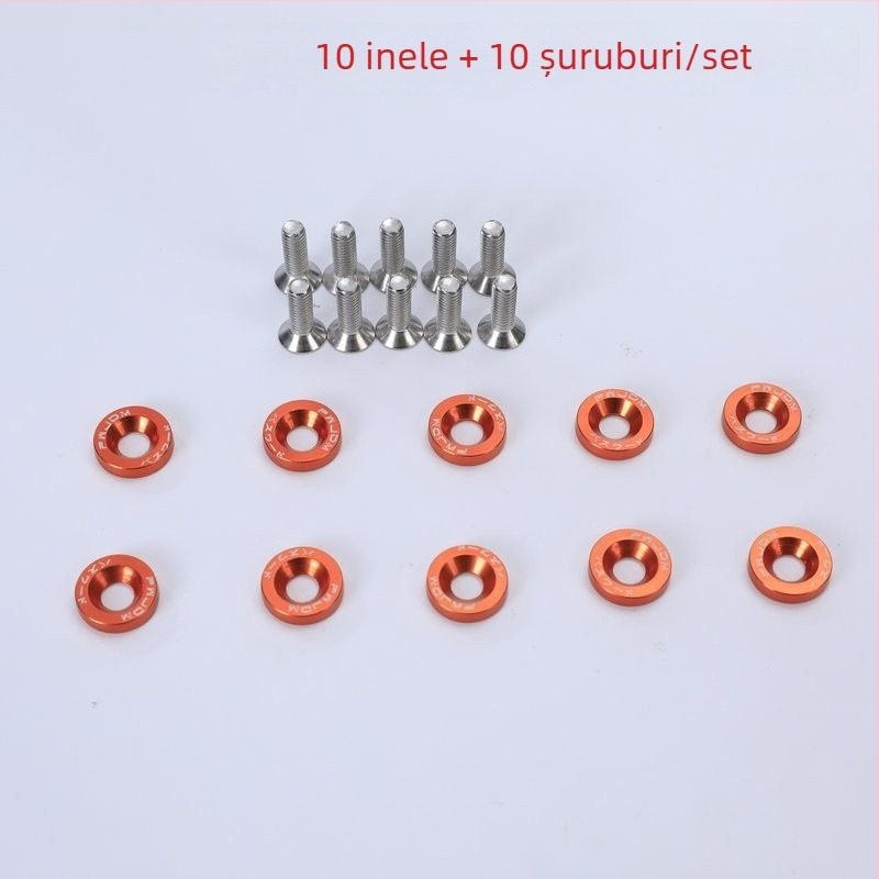 Șaibă de șurub din oțel nichelat pentru întărirea barei din față și din spate, pentru cadrul plății de înmatriculare, potrivire universală