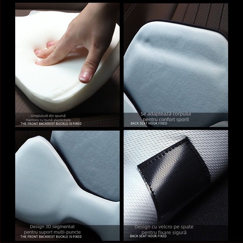 Anyicheju Pernă auto pentru șold și talie — Design tridimensional, husă Ice Silk, umplutură Memory Cotton, culoare solidă, personalizabil