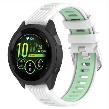 Brățară silicon Garmin Forerunner 265, bi-color, 18/20/22 mm, cataramă cu pin